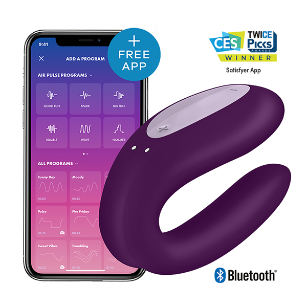 Vibrador Satisfyer Double Joy App Morado