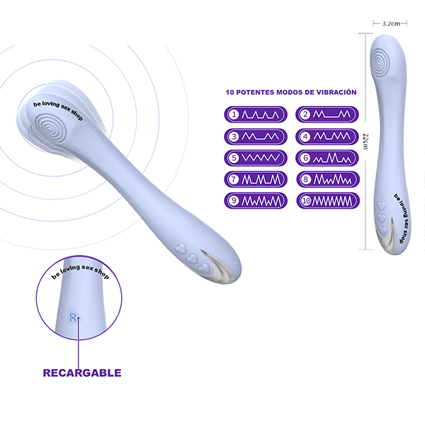 Vibrador Curvo Silicon Hipoalergénico