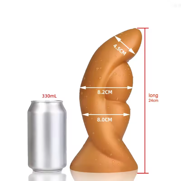 Plug Anal extremo de silicon liquido Grueso Curvo XL