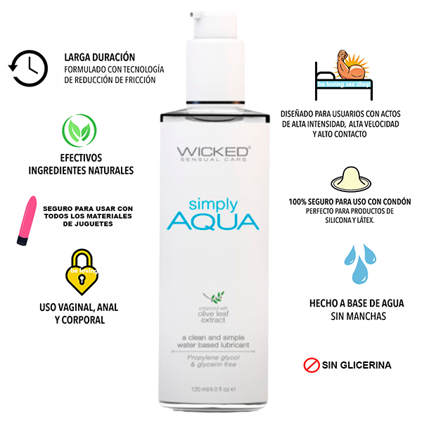 Lubricante Vegano Wicked Simply 120 Ml
