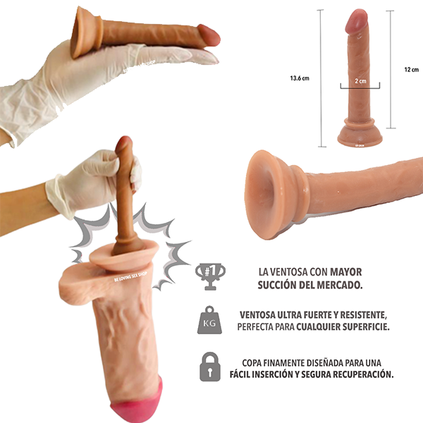 Mini Dildo Realista Suave para Principiante, fino, delgado