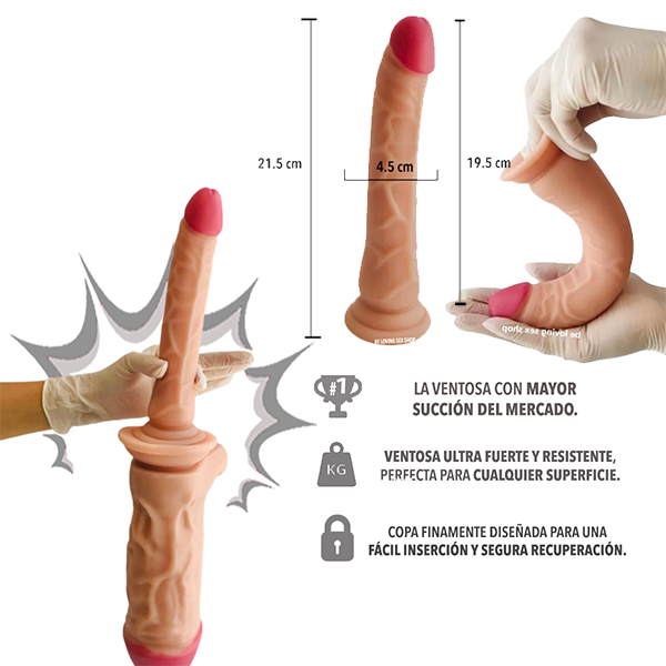 Dildo Realista Suave Roberto de 21.5 cm