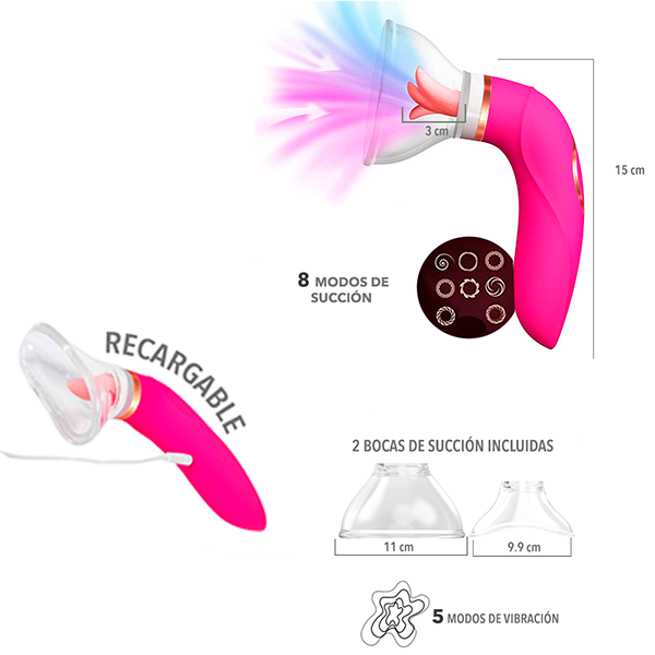 Vibrador Lengua Estimulador Y Succionador