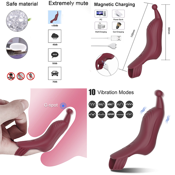 Funda Dedo Vibrador Curvo
