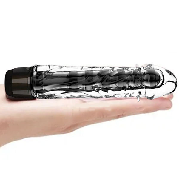 Vibrador Liso Jelly Gel, transparente de 17 cm