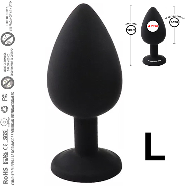Mini Plug Anal de silicon Huevo con Joya L