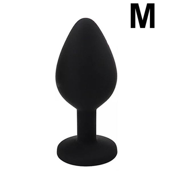 Mini Plug Anal de silicon Huevo con Joya M