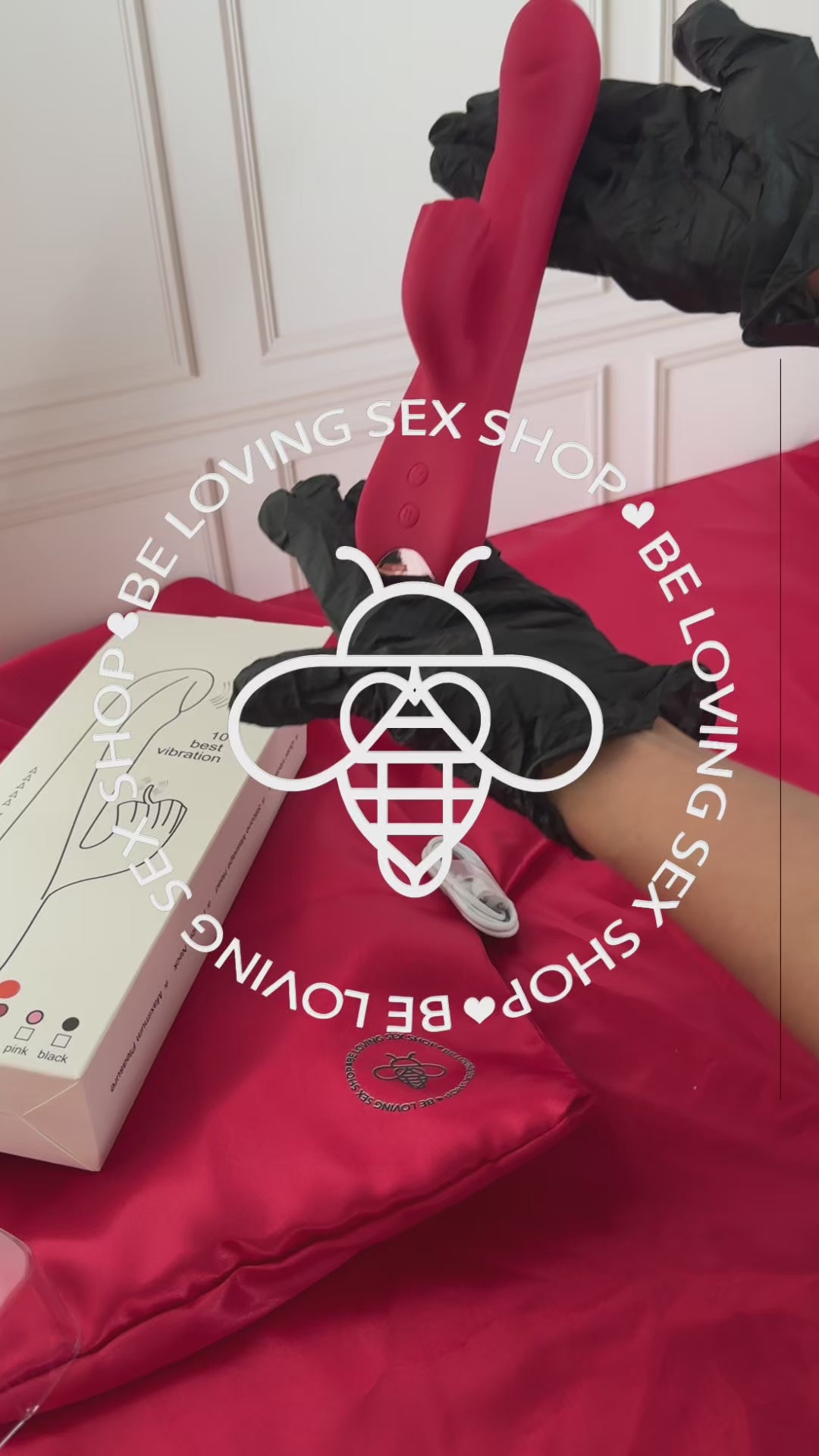 Vibrador de Silicon 3 en 1 Telescopico Rojo