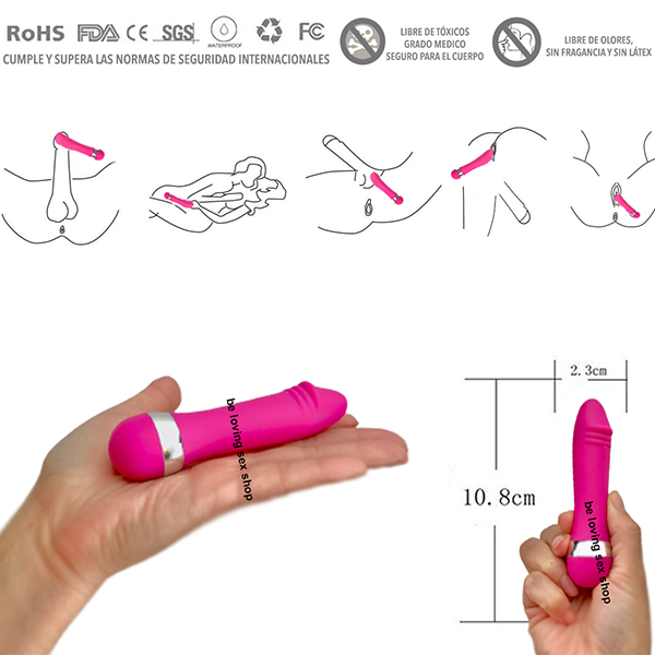 Mini Vibrador potente Stick Rosa, varios modelos